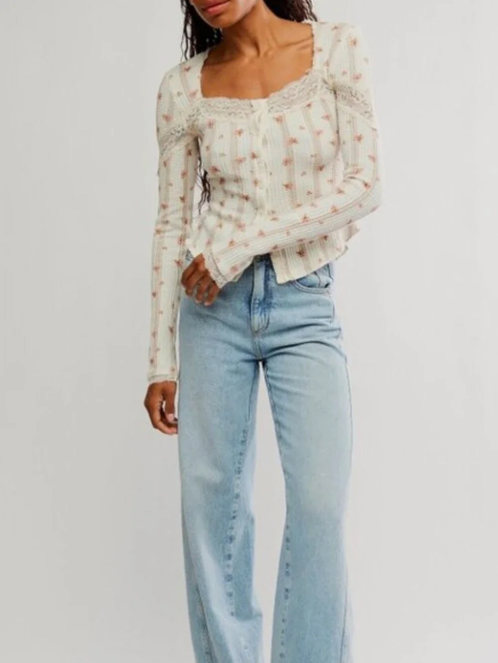 NWT Free People Let's Party Printed Cardigan.  Medium